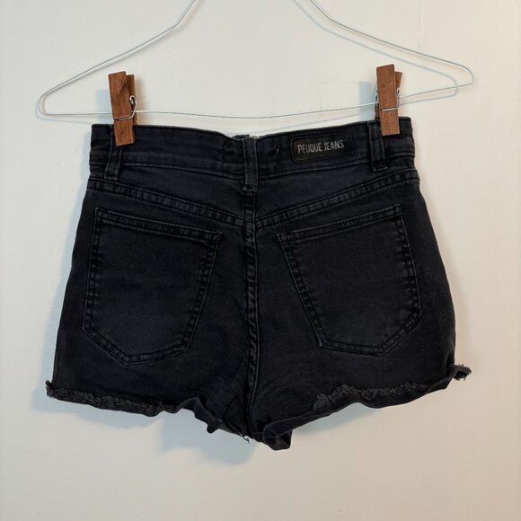 Peuque | Black Demin Shorts - Picture 2 of 3